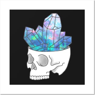 Crystal skull witch magic supernatural occult spell tumblr pastel print Posters and Art